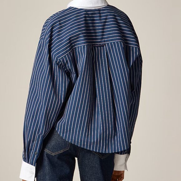 NWT J. Crew Étienne Cropped Button-up Shirt - Picture 3 of 7